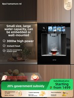 Dispensador de Agua Eléctrico Ultrafino de Acero Inoxidable Binpu Li, Frío y Caliente, Empotrado en la Pared, Purificador de Agua Potable Directo para Hotel