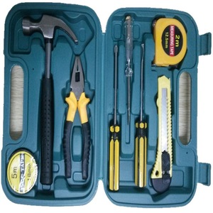 Ensemble d'outils Town Head de 9 pièces avec marteau, pinces, tournevis, mètre ruban, couteau pour la réparation à domicile et en voiture - Product Image 4
