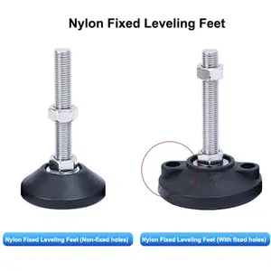 Nilon Meratakan Kaki M10 304 Stainless Steel Meratakan Mount Screwfix Kaki Meratakan Disesuaikan untuk Furniture dengan Basis Dia 50Mm