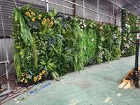 Mur végétal simulé, plantes vertes d'intérieur, mur d'images de verdure verticale