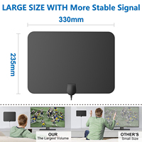 Best verkochte Antuko Indoor Plastic 4K 1080P HDTV-antenne met wandbevestiging voor het ontvangen van digitale tv-gevelden