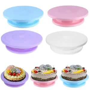 Cookies Pan baking tool nhựa bánh tấm Turntable xoay chống trượt Vòng đứng trang trí