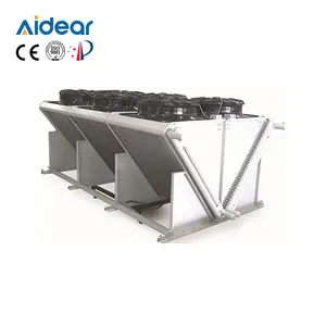 Aidear New Dry Cooler Data Center Immersion Cooling Copper Tube Aluminum Fin Bitzer Compressor Automatic Key Motor Pump Gear