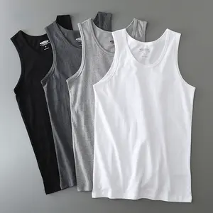 Custom blank muscle sleeveless vest 95%cotton 5%spandex bodybuilding stringer gym tank top