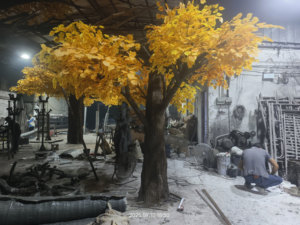 Nhà Máy Trực Tiếp Nhân Tạo Vàng <span class=keywords><strong>Maple</strong></span> Cây-Thực Tế Mùa Thu Lá Cây Giả Cho Trong Nhà Ngoài Trời Cảnh Quan - Product Image 3