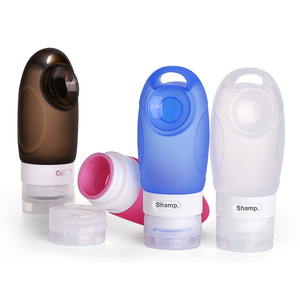 Bouteille de voyage en silicone étanche pour cosmétiques / Petits contenants de voyage / Tube de voyage en silicone pour shampoing, lotion, savon - Product Image 1