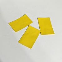 Sachets thermoscellables jetables en aluminium jaune néon imprimés sur mesure, scellés sur trois côtés, pour café, thé, épices, chewing-gum, cosmétiques