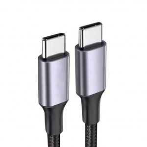 65W Nylon Braided <b>USB</b> Type C <b>to</b> Type C <b>Cable</b> Super Fast Charging Data <b>Cable</b> for Mobile Phones and Smart Watches - Product Image 3