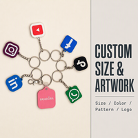 Étiquettes RFID NFC en silicone de haute qualité HST, Ntag213, logo personnalisé, porte-clés RFID NFC, cadeau publicitaire pour Facebook, Instagram, YouTube