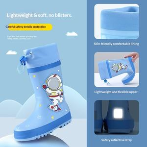 Botas de Lluvia para Niños, de Goma, con Dibujos Animados de Dinosaurios, Lindas, Impermeables, Antideslizantes, de Caña Alta y Media, para Todas las Temporadas - Product Image 4