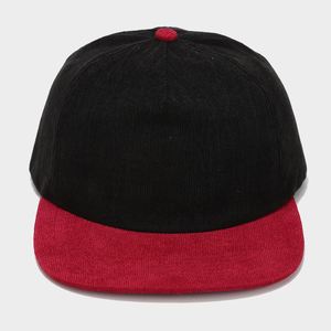 Gorras Snapback Premium Vintage Lisas de 5 Paneles con Visera Plana de Pana, Bordado Personalizado, Sin Estructura - Product Image 3