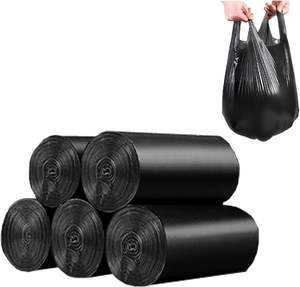 Bolsas de Basura Tipo Camiseta con Refuerzo Lateral, Bolsas de Plástico Resistentes con Asa para el Hombro, para Uso Doméstico, en la Cocina y para Desechos - Product Image 1