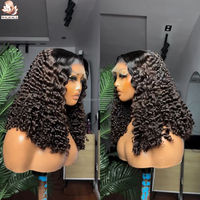 Perruque frontale en dentelle HD bouclée birmane 250% naturelle, cheveux humains indiens bruts alignés avec les cuticules, perruques bouclées crépues sans colle