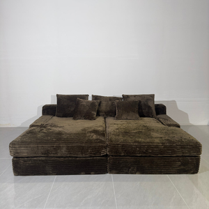 Ghế sofa hiện đại không khung, kiểu mô đun, chất liệu vải gân, có chức năng giường ngủ, kèm 5 gối tựa, chỗ ngồi sâu êm ái - Product Image 3