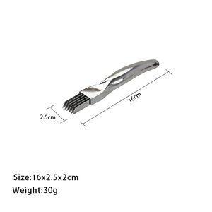 Kitchen Fruit & Vegetable Tools Accessories Manual Stainless Steel Multifunction Green Onion Slicer Knife with Plastic Cover - Product Image 6