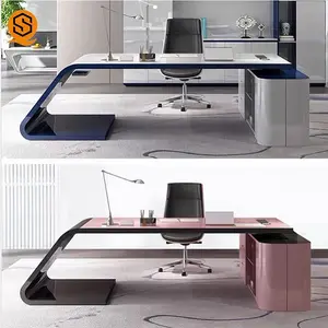 Meja Multi Mebel Meja Terbuka Meja Kantor Ruang Kerja untuk Direktur CEO Bos