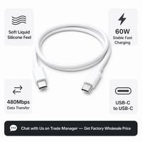 Câble de données USB 2.0 Type C en gros, 1M 2M 60W, câbles de charge rapide en silicone, 480 Mbps, cordon de transfert à coque plastique pour téléphones et tablettes