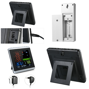 Estación Meteorológica Digital por Radio, Reloj Despertador <span class=keywords><strong>de</strong></span> Escritorio con Control por Voz, Temperatura Interior y Exterior, Humedad, Termómetro, <span class=keywords><strong>Fase</strong></span> Lunar - Product Image 6