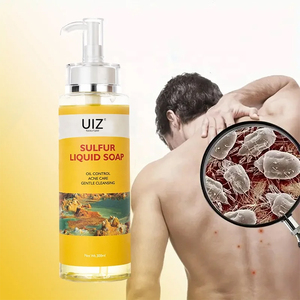Sapone liquido allo <span class=keywords><strong>zolfo</strong></span> OEM con acido citrico olio di pesca controlarne rimuovere gli acari Caregentle bagnoschiuma sapone liquido Gel doccia - Product Image 1