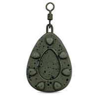 Plombs plats texturés en forme de poire pour la pêche, revêtement camouflage vert, avec rotation à 360°, vente en gros °   Fabricant de matériel de pêche à la ligne pivotant