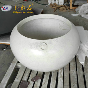 Nuevos Materiales de Construcción de Piedra, Macetas Redondas de Hormigón GRC Personalizables para Proyectos Municipales - Product Image 2