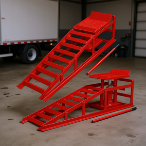 Rampes de levage hydrauliques rouges pour voitures, capacité 5T (11000 lbs), modèle D0100H5TEE2, en acier, pour garage, camion, remorque - Product Image 2