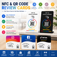 Tarjeta de función reutilizable Google NFC TikTok NFC Tarjeta de evaluación de código QR 13,56 MHz Tarjeta de evaluación programable de Google