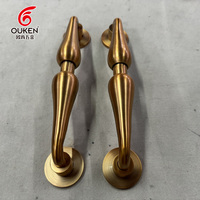 OUKEN Luxe Entrée Vintage Rétro En Laiton Poignée De Porte Multi Niveau Rétro En Laiton Poignée De Porte Push Pull Dandle pour Hôtel