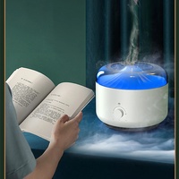 Intelligent 1.3L grande capacité USB humidificateur d'air anneau de fumée diffuseur d'aromathérapie coloré veilleuse atomiseur d'huiles essentielles