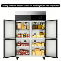 Congélateur vertical de grande capacité avec compresseur de marque, équipement de réfrigération pour cuisine commerciale, refroidisseur commercial