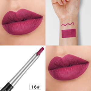 Matita Lipliner automatica per labbra per vendita calda personalizzata lunga durata etichetta privata 17 colori penna per rossetto ABS di dimensioni normali - Product Image 5