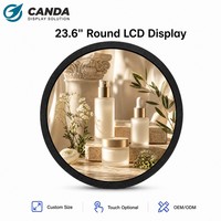 Monitor LCD 23,6 Inci Kecerahan Tinggi untuk Animasi, Pemasangan di Dinding, Monitor Iklan dengan Dukungan Teks untuk Bisnis Swalayan dan Toko Ritel