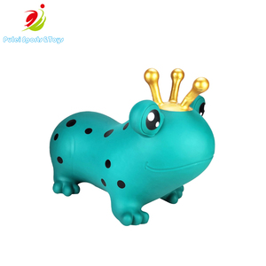 Juguetes inflables de plástico ecológico para niños, animales saltadores de PVC, animales saltadores de <span class=keywords><strong>rana</strong></span> verde - Product Image 3