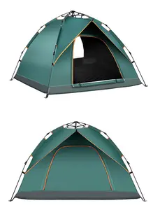 Barraca de acampamento automática, tenda portátil ao ar livre de abertura rápida de pano oxford proteção solar 2-5 pessoas ao ar livre barraca de acampamento