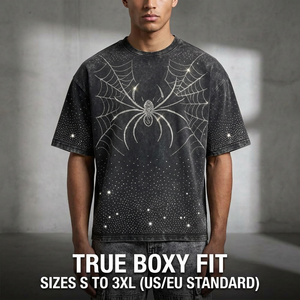 T-Shirt in Cotone di Lusso <span class=keywords><strong>per</strong></span> Uomo a Prezzo Conveniente, Alta Qualità, Personalizzata con Strass, Lavaggio Acido, Oversize, Ideale <span class=keywords><strong>per</strong></span> Fan di Spiderman - Product Image 3