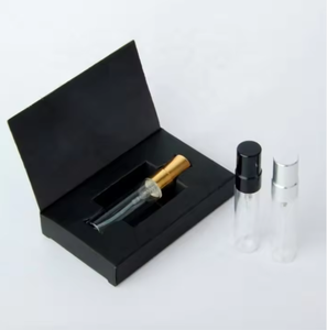 Clear Glass <b>Spray</b> <b>Bottle</b> 3Ml 5Ml 10Ml Mini Tester Vial With Gold Cap For <b>Perfume</b> Sample In Black Box Packaging - Product Image 3