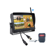 Grabadora de alarma inalámbrica AI BSD de punto ciego AHD Monitor de pantalla dividida cámara de visión trasera impermeable para camión autobús remolque carretilla elevadora RV