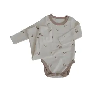 Quần Áo quấn quanh trẻ sơ sinh Quần Pyjama đáy quần hai mảnh nam và nữ bé mùa xuân cotton mặc nhà phù hợp với trẻ em