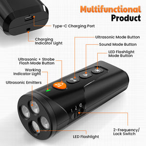 Tize เครื่องฝึกสุนัขเห่าแบบพกพาเครื่องยับยั้งการเห่าด้วยคลื่นอัลตร้าโซนิคเครื่องไล่สุนัขแบบมือถือพร้อมไฟฉาย LED - Product Image 3