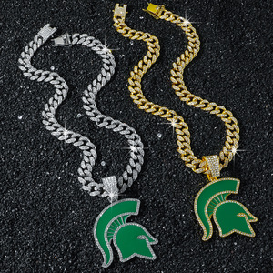 Collar con Colgante de Guerrero Espartano Estilo Hiphop Personalizado Vintage, Collares de Aleación para Hombre, Joyería de Moda al por Mayor - Product Image 1