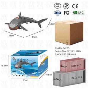 Aijh Thiết Kế Mới Ngoài Trời RC Thuyền Đồ Chơi Mô Phỏng Không Thấm Nước 2.4G RC Cá Mập Động Vật Đồ Chơi Bán Điều Khiển Từ Xa Cá Mập - Product Image 6