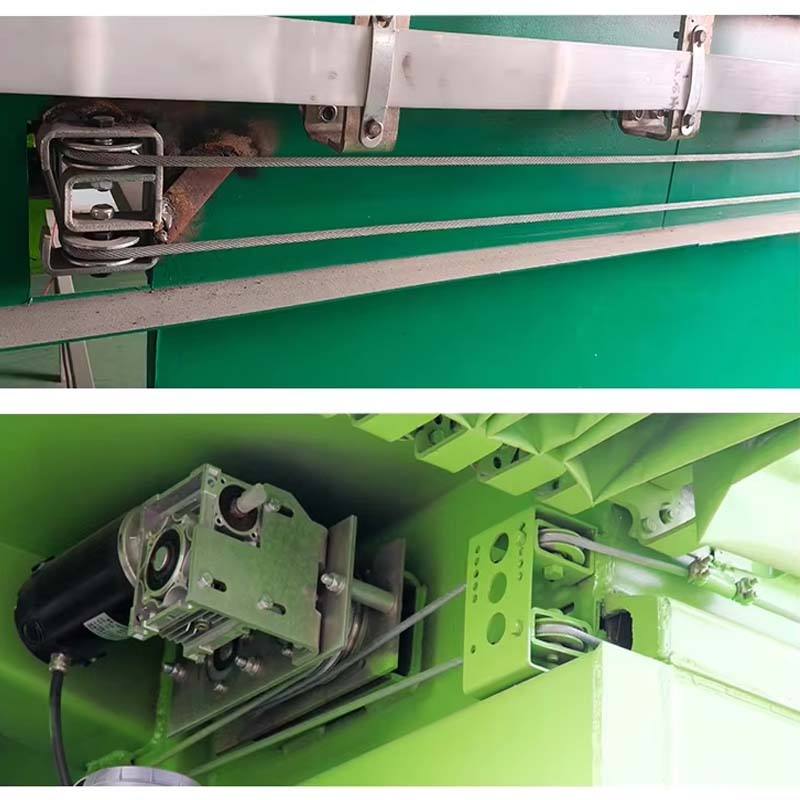 Heavy Duty Electric Sliding Tarp System - Steel Cable Transmission, One ...