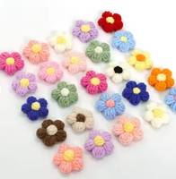 Fleur éternelle artificielle au crochet nouvelle tête de fleur de crochet de laine tissée à la main pour le cadeau de festival
