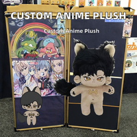 Poupée en peluche personnalisée, mignonne et tendance, avec broderie exquise, style anime, jouet en peluche nu, cheveux en tissu, commande en gros, cadeau d'usine