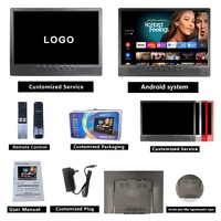 AG Outdoor Mini Portable Android LED LCD Smart TV DC 12V ATSC ISDB DVB-T2 USB Batterie intégrée HD FHD Définition