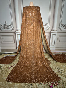 NOVANCE 2ピースセット レディース 春 2023 眩しいテールクリスタル ロングガウン ウェディングドレス エレガントなパーティー衣装 イブニングバンケット用 - Product Image 5