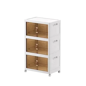 Multifunktion ale bequeme Aufbewahrung Kunststoff Kinderspiel zeug Schlafzimmer Kleidung Rolling Colla psible Storage Cabinet