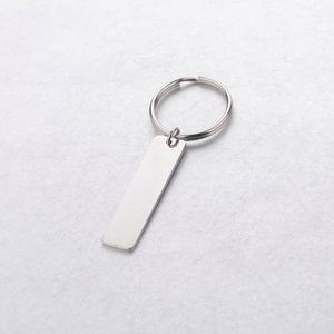 Fashion Metal Strip Keychain Mirror Polish Stainless Steel Lightweight Stamping Blank <b>Keyring</b> for DIY Custom Name Engrave Tags - Product Image 5