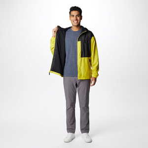 Finer Threads Hot Selling Custom <b>Men's</b> Vintage Hooded Windbreaker Breathable <b>Lightweight</b> Waterproof 3 Layer <b>Rain</b> <b>Jacket</b> - Product Image 1