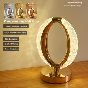 Lampe de table en cristal étoilé LED en forme de O romantique Wanchi pour chambre à coucher, ambiance créative, design minimaliste, CE UE - Product Image 3